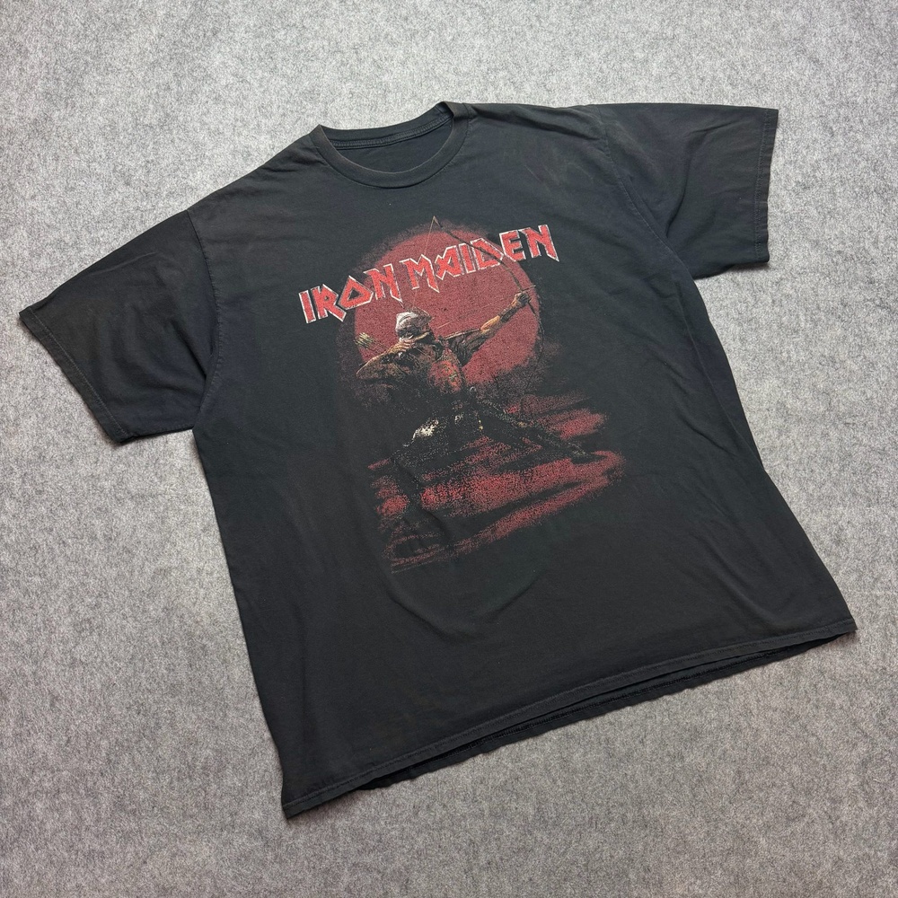 Iron Maiden Shirt Mens XL Black Samurai Archer Graphic Metal Rock Band Tee